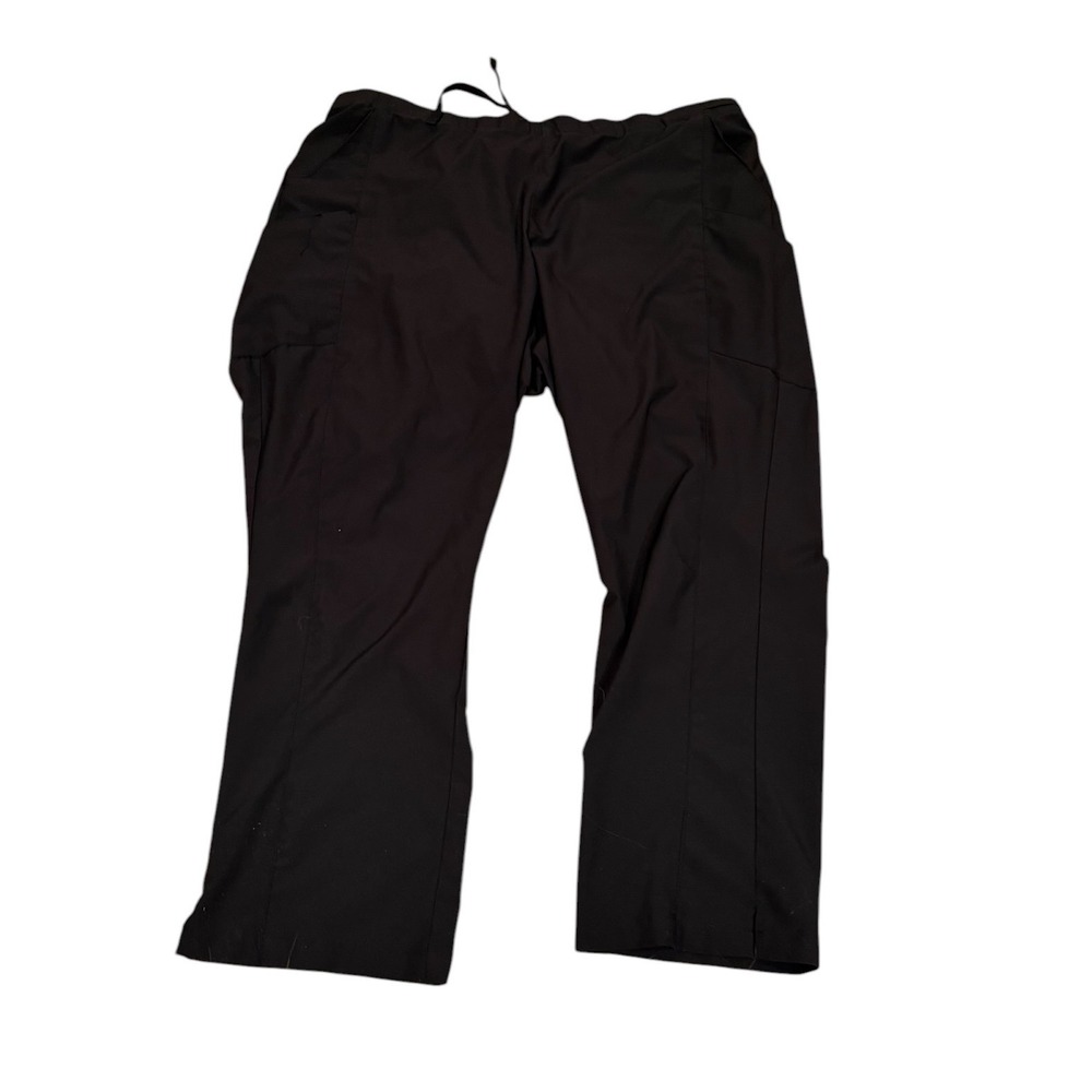 WonderWink W123 Womens Scrub Pants Black True Plus Fit 3X Cargo Drawstring READ